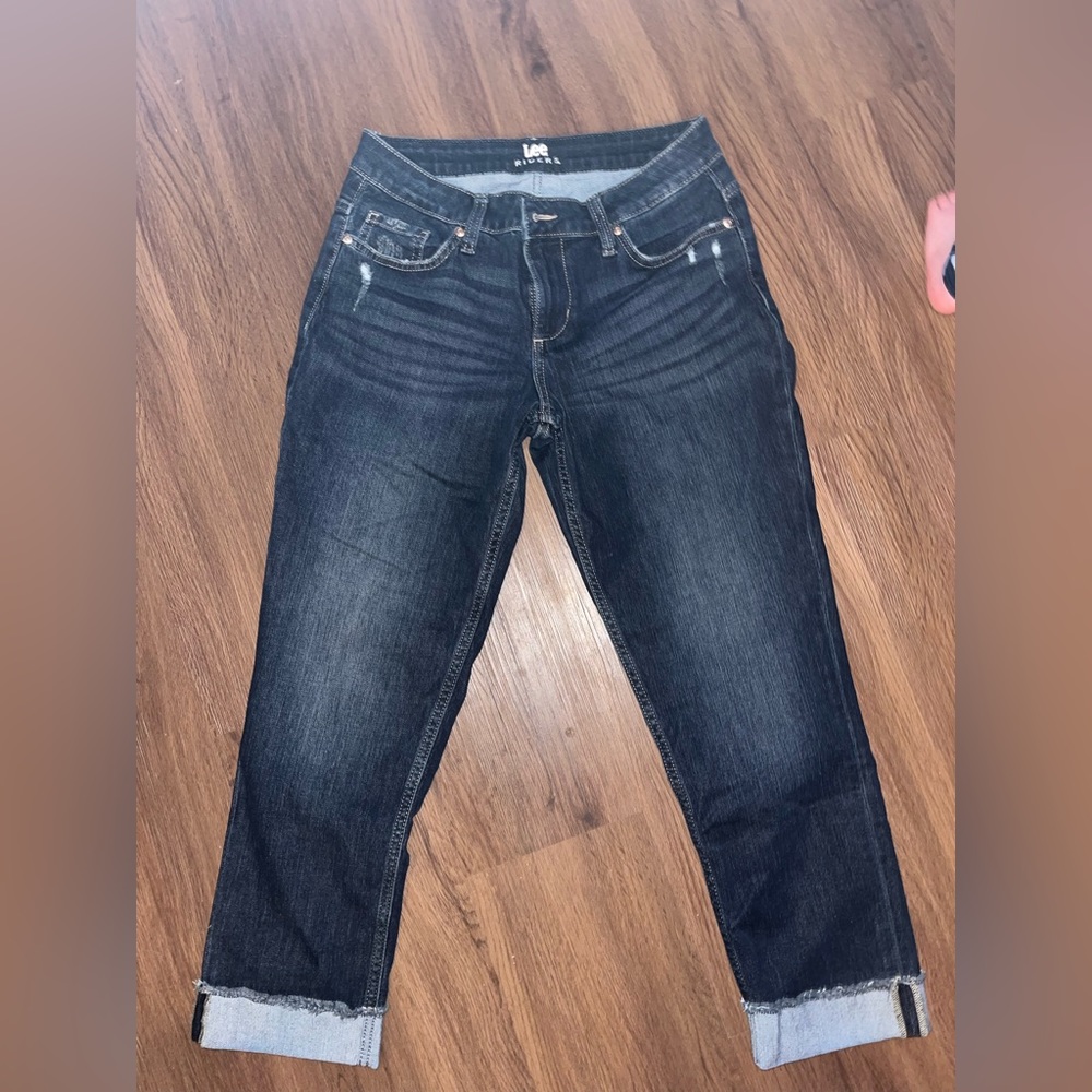 Dark BlueLee Riders cuff bottom jeans